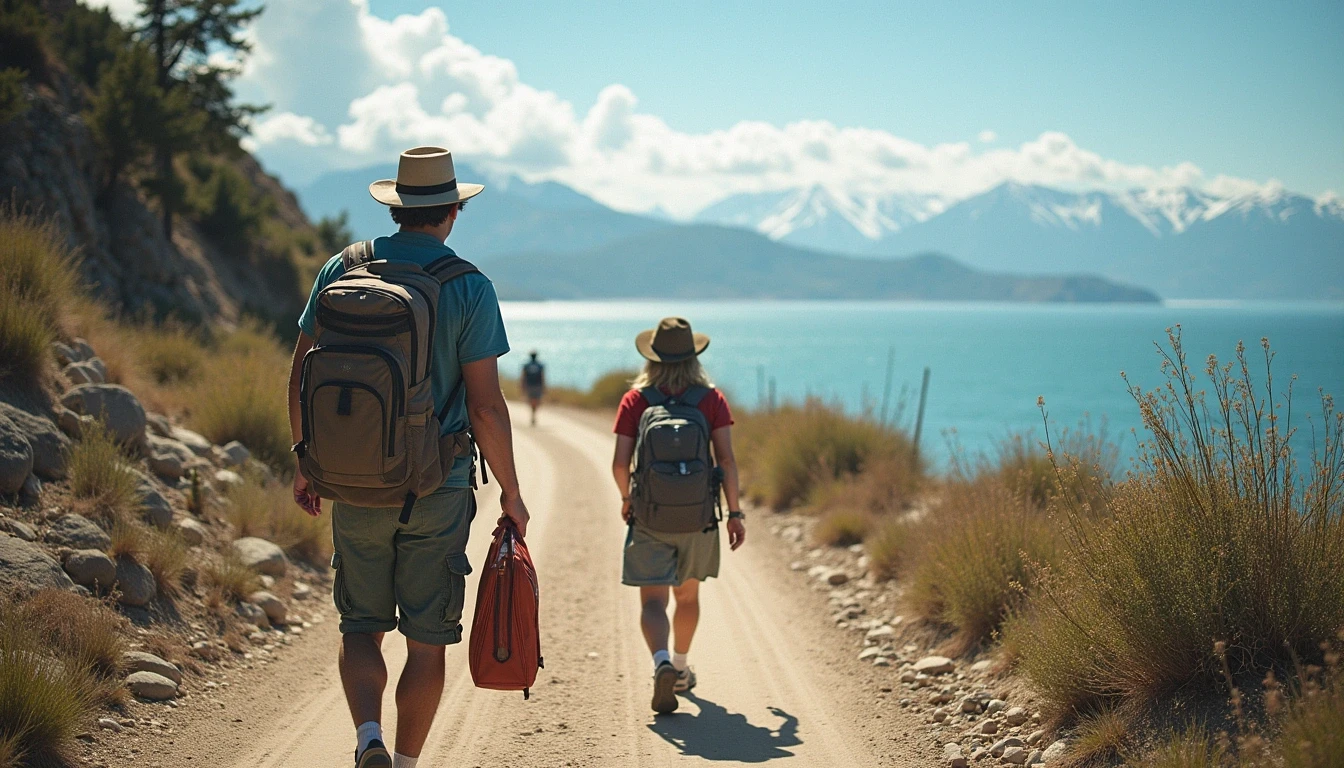 Mountain adventure landscape
